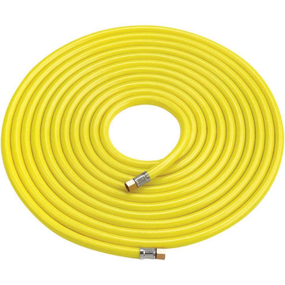 15M HI VIS Yellow AIR Hose 9MM Ø, 1/4" BSP Fittings
