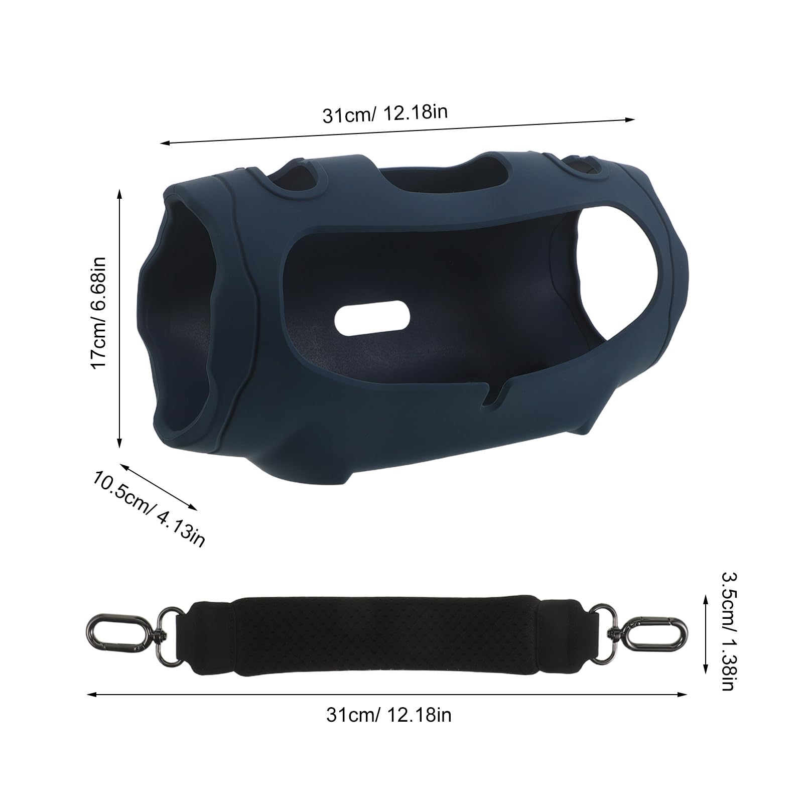 Gatuida Funda de Silicona Antideslizante con Ajuste y Protección Resistente para Altavoz Portátil 4 para Uso Diario y Fiestas Playa