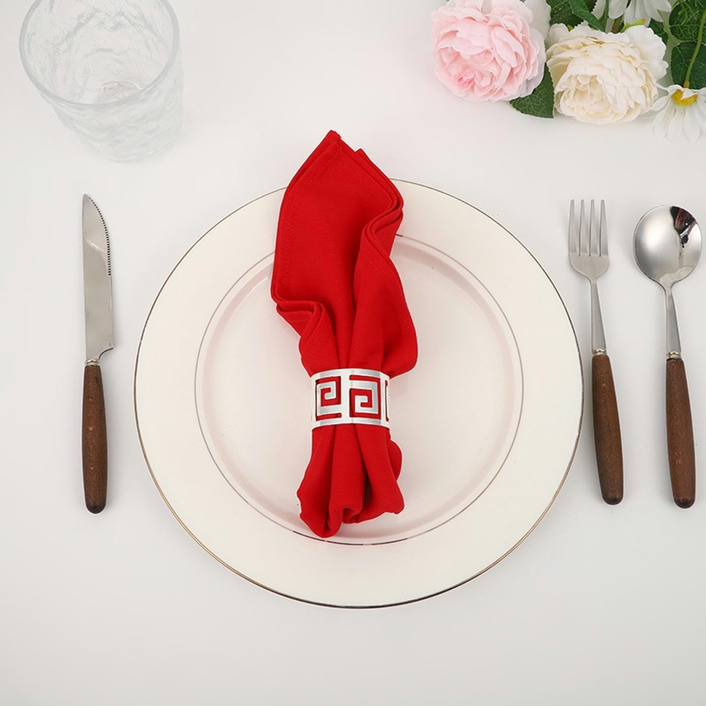 Elegante set di portatovaglioli rustici per anelli di tovagliolo di nozze, 60 pezzi, anelli per tovaglioli, decorazioni per la tavola, fibbie per tovaglioli, fibbie per tovaglioli dorati, fibbie per