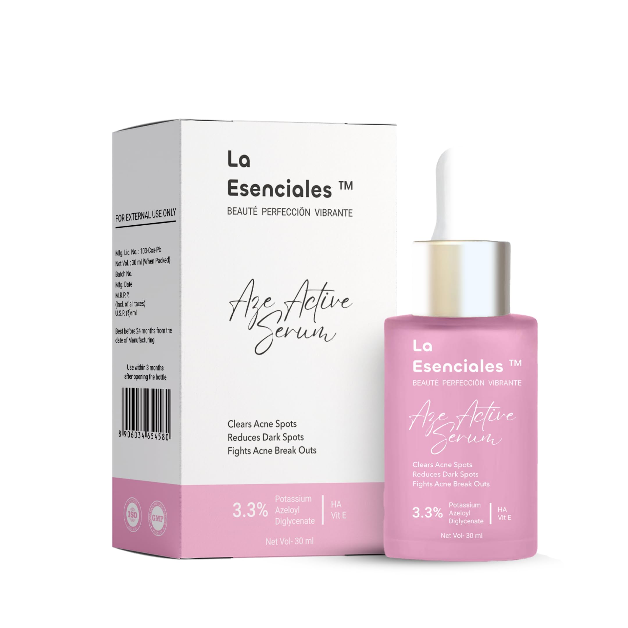 La Esenciales Aze Active Serum | Non-Irritant Azelaic Acid Serum for Acne, Redness & Uneven Skin Tone | Potassium Azeloyl Diglycinate (PAD) | 30ml-image-21