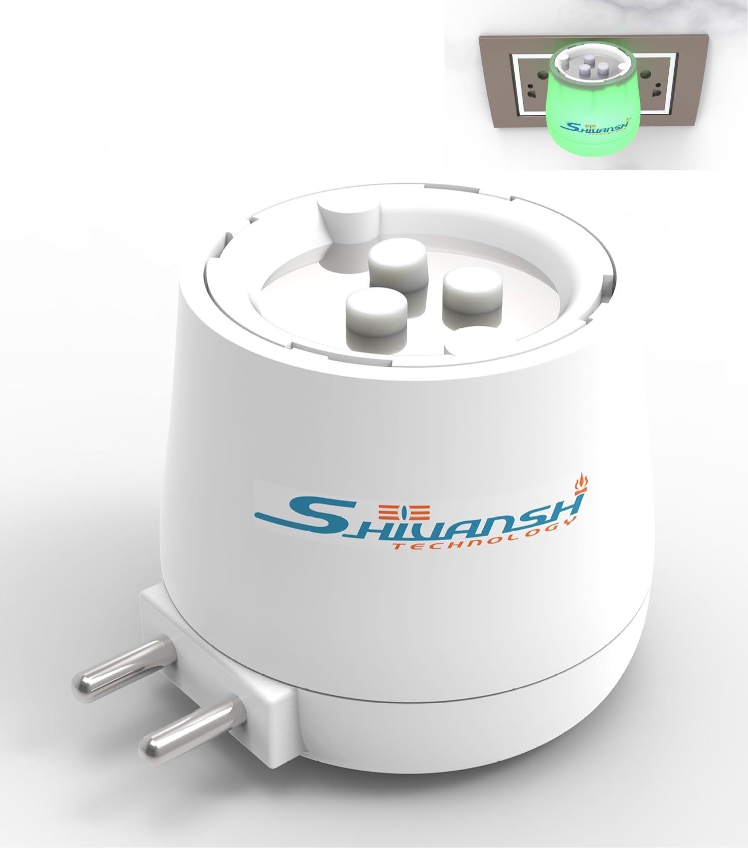 Electric Kapoor Dani Camphor Burner & Diffuser for Home | Puja Camphor Machine with Night Lamp | Aroma Oil & Incense Burner | Bakhoor Dani with Safety Features (Green Light)