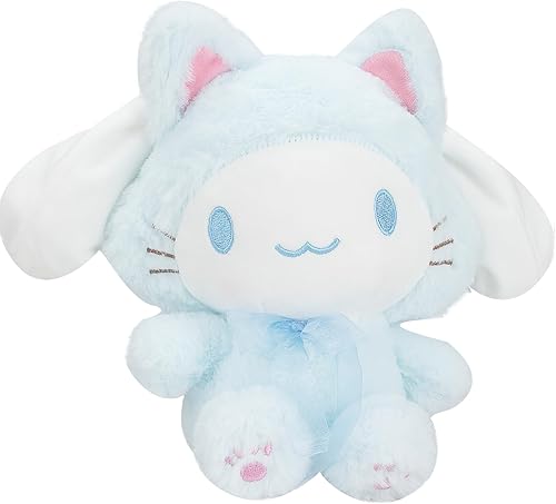 Kawaii Cinnamoroll - Juguetes de peluche de 8 pulgadas, suave canela, adorable muñeco de peluche de anime, lindos juguetes de peluche de dibujos