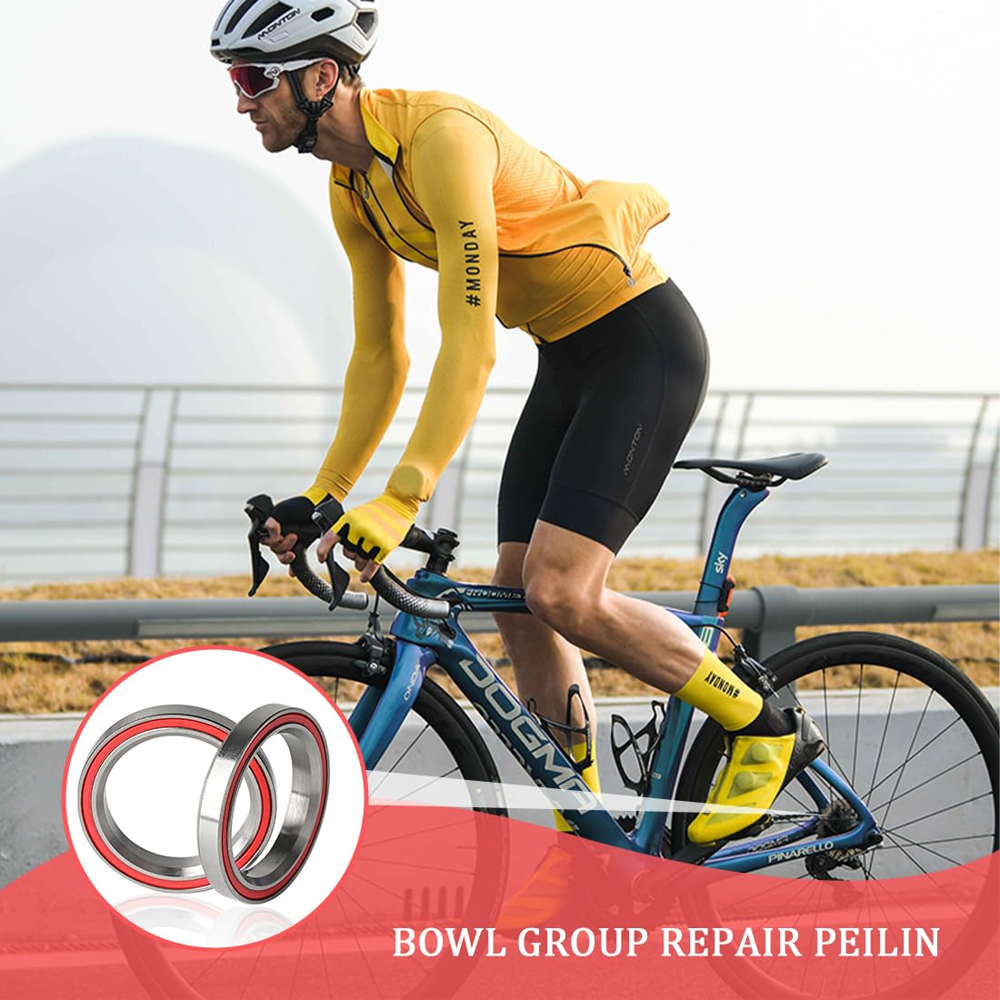 Fahrrad Steuersatzlager 2 Stück - MR22237 & MR2437H8-2RS Für SRAM GXP