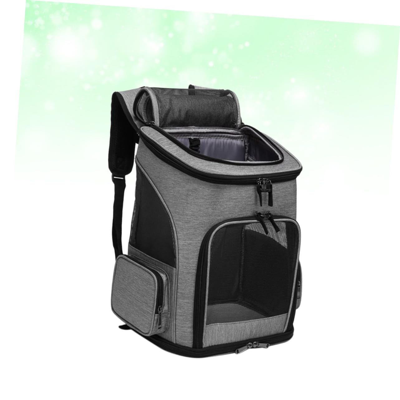 TOYANDONA 1pezzi Zaino Per Animali Domestici Grigio Traspirante Di Ventilazione Design Pieghevole Portatile Per Cani Gatti Gattino Cucciolo