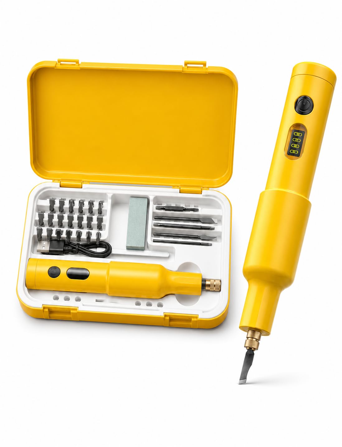 Kit de sculpture sur bois électrique, 40 W, 20 lames, outil de sculpture
