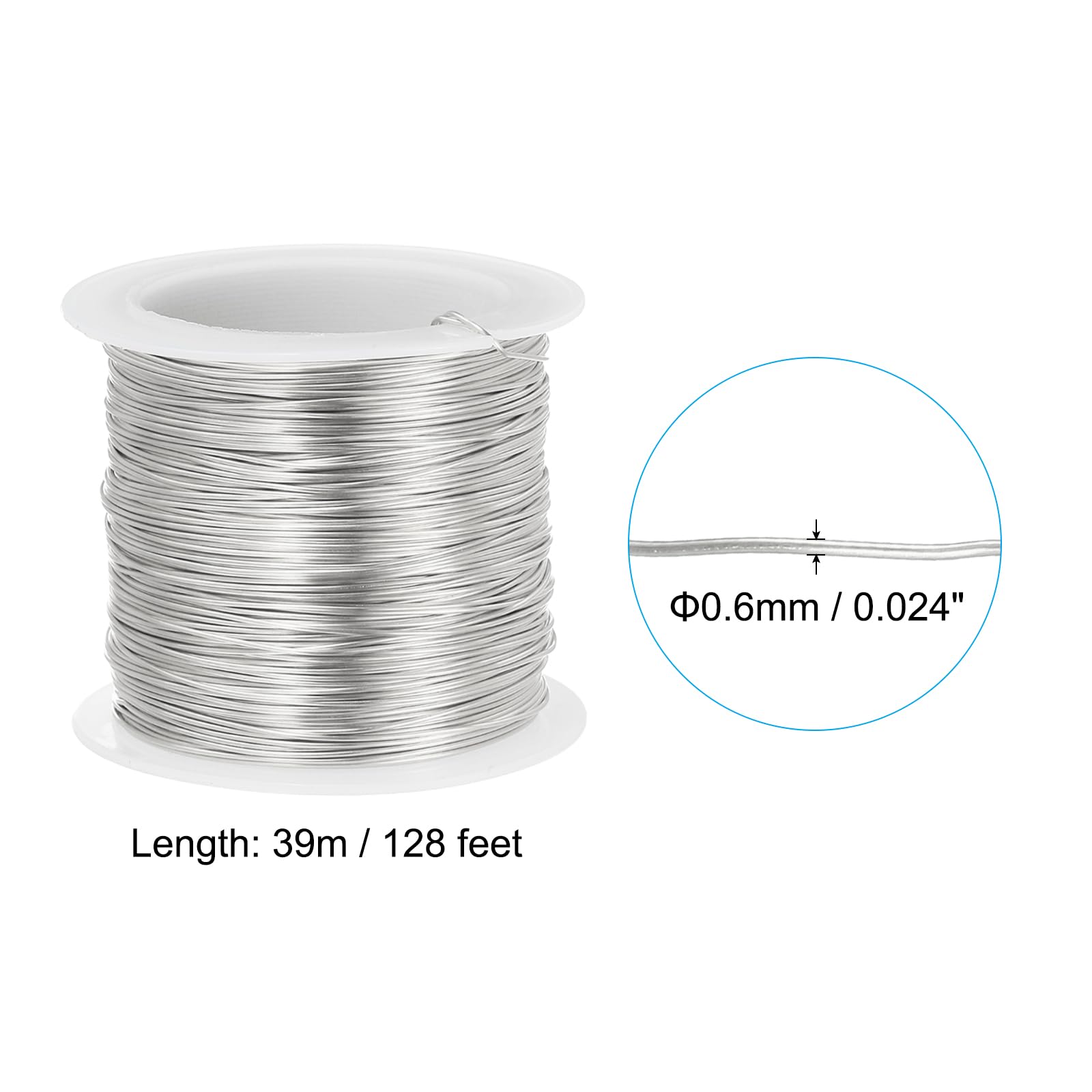 Fil De Cuivre Nu 0.1mm, 99,9% Pur, 20 M - Pour Bijoux, Artisanat, Fixation Plantes, électronique (jauge 42)