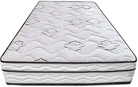 Cama inBox Moderne Colchão de Solteiro Ortopédico, Espuma D45, Cinza e Branco, 25x88x188cm, Suporta até 140kg