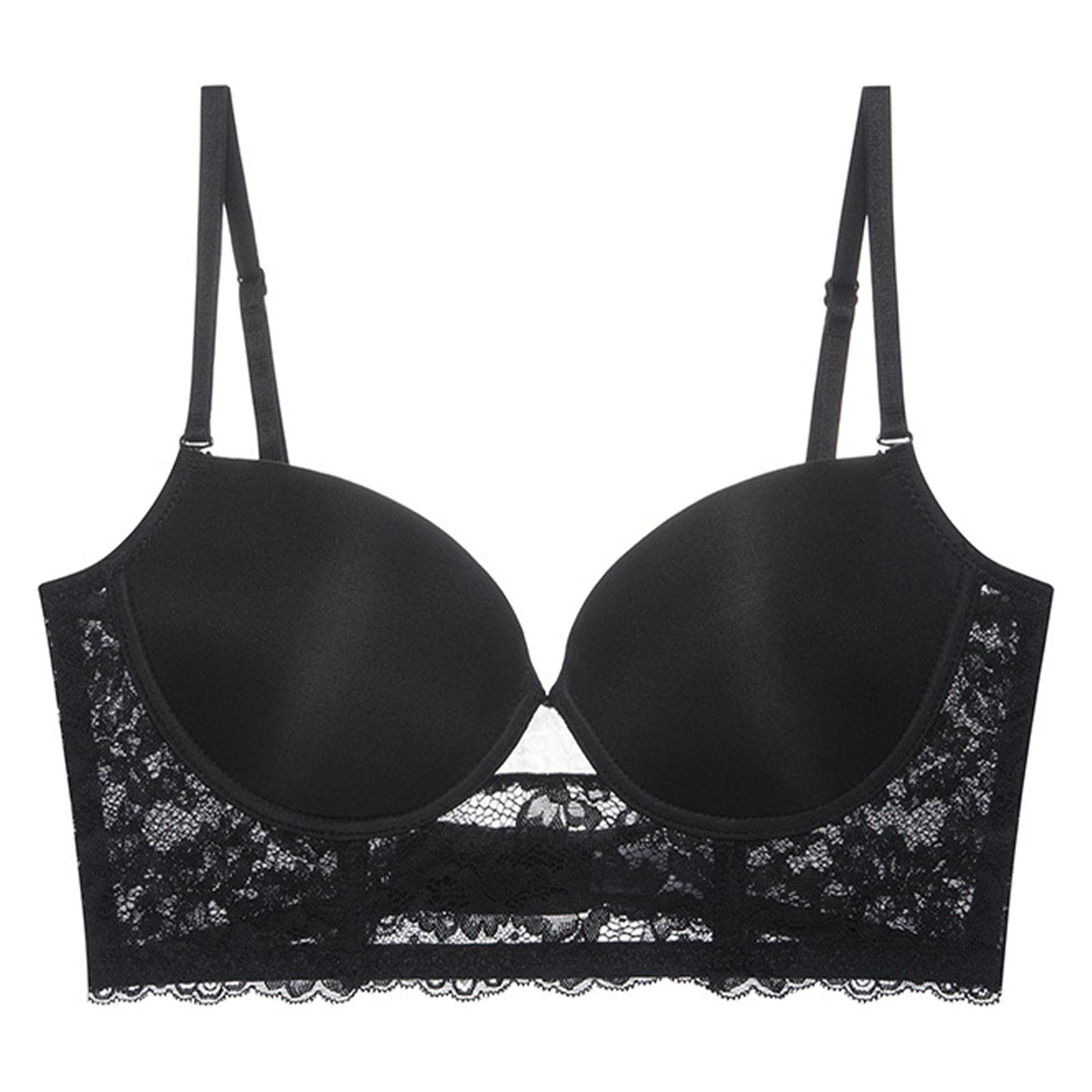 nivaa Women Seamless Wire Lifting Bralettes Invisible Brassiere 85C Black-picture-34