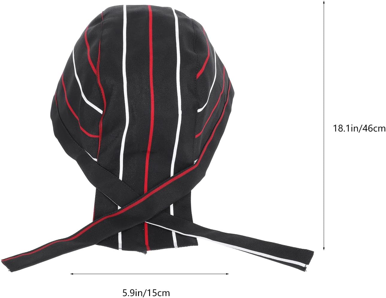 2pcs Chef Hats Pirate Style Kitchen Cooking Caps with Colorful Striped Band, Catering Skull Caps for Restaurant, BBQ, Food Service Uniform