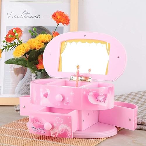 Yosoo Caja de música bailarina caja de música con espejo para niñas 01