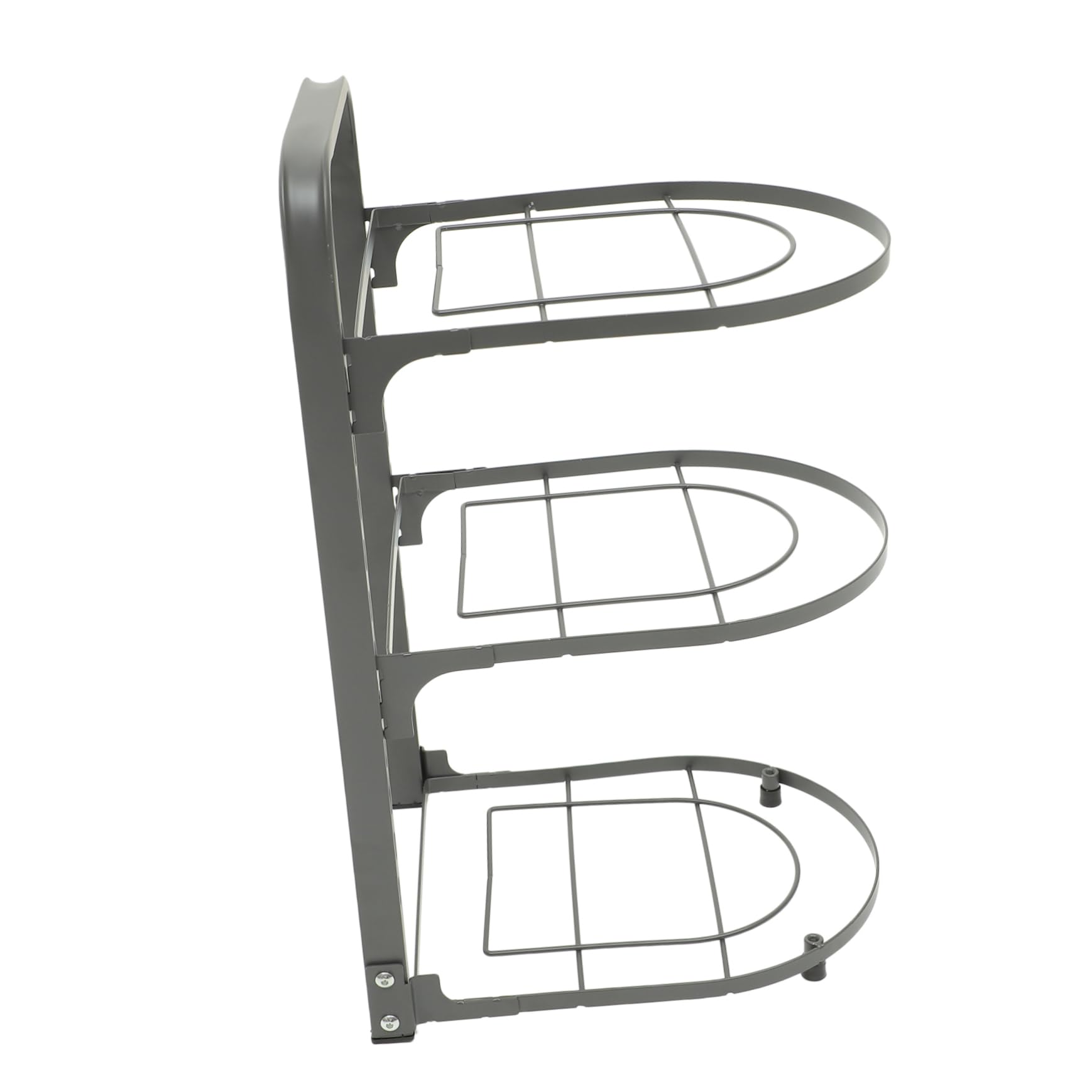 Organisateur Pliable de Casseroles à Trois Niveaux en Acier au Carbone