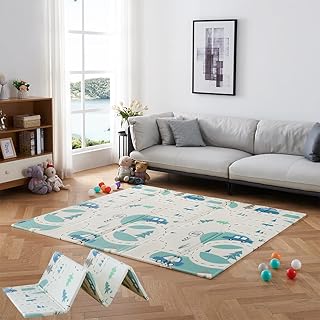 IKEA プレイマット:快適で安全な遊び場を作ろう 4 JOKINECO Baby Mat, Play Mat, 76.8 x 69.7 x 0.6 inches 195 x 177 x 1.5 cm, Double-sided Pattern, Baby, Foldable, Soundproof, Waterproof, Safe Material, Playable, Double-Sided, Anti-Slip