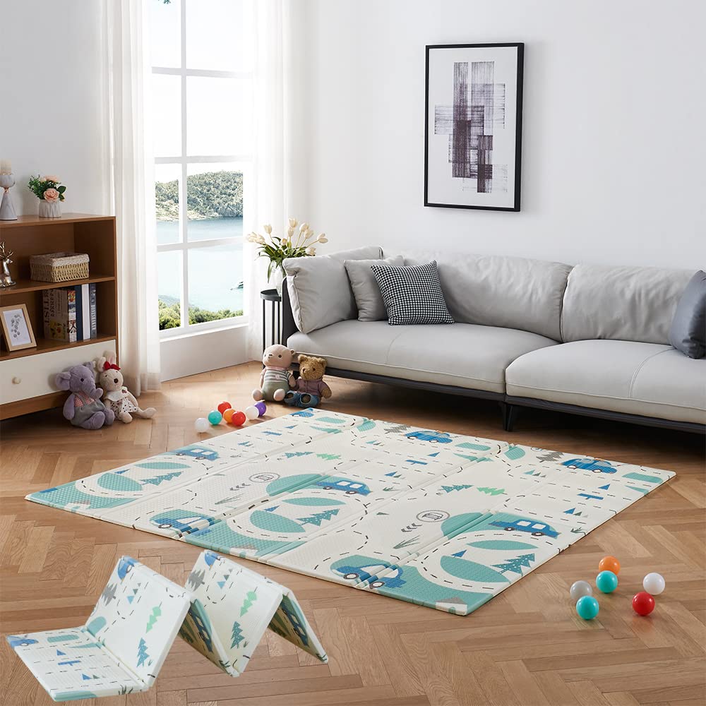 プレイマット　ベビー　折りたたみ式 数量限定】防水 安全素材 防音 折りたたみ 遊べる 最高 赤ちゃん 両面