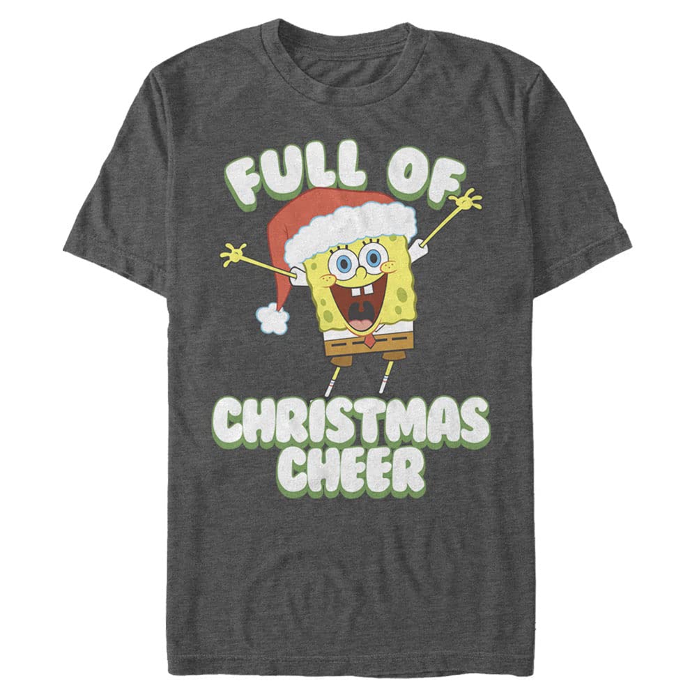 NickelodeonBig & Tall Spongebob Squarepants Full of Christmas Cheer Men's Tops Short Sleeve Tee Shirt