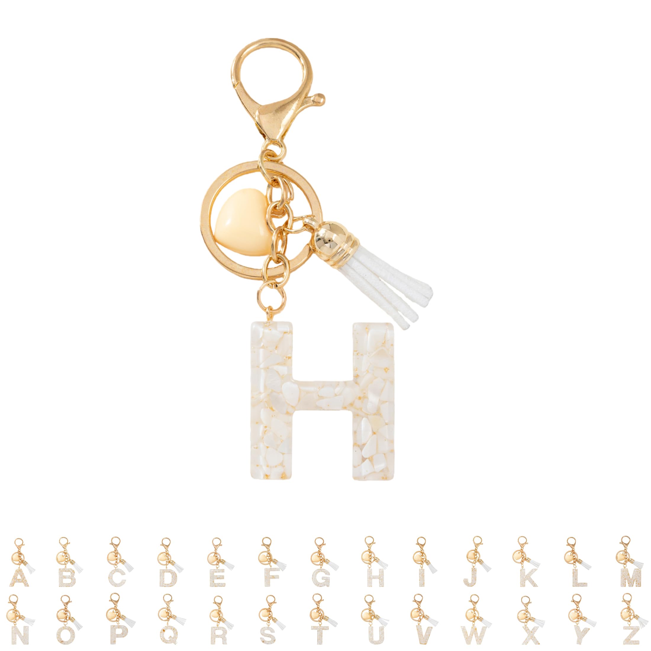Llaveros Letras Corazón Blanco, Regalo Original para Novia,Llaveros Personalizados con Iniciales para, Porta Llaves Romántico para Mochila y Coche — view 13