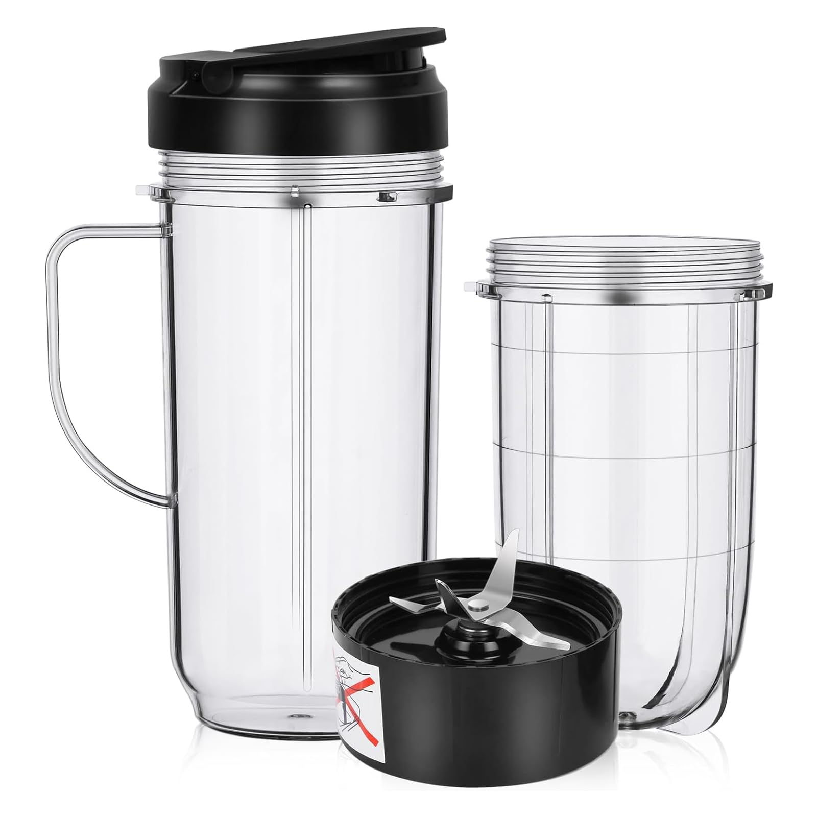 Blender Cup 22oz Tall Cup With To Go Lid 16oz Cup With Cross Suitable For 250W MB1001 Series Juicer Mixer 22oz Cups Accessories Gaskets Male Lights Reflection Juicer Jar Kit Cups