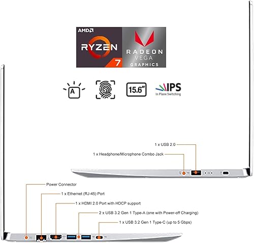 Miniatura 6 de Acer Portátil delgado y ligero Aspire Vero de 156 pulgadas 11 Intel Core i7-1195G7 retroiluminado KB Wi-Fi6 PCR Materiales 100 sRGB Alexa Win11 con