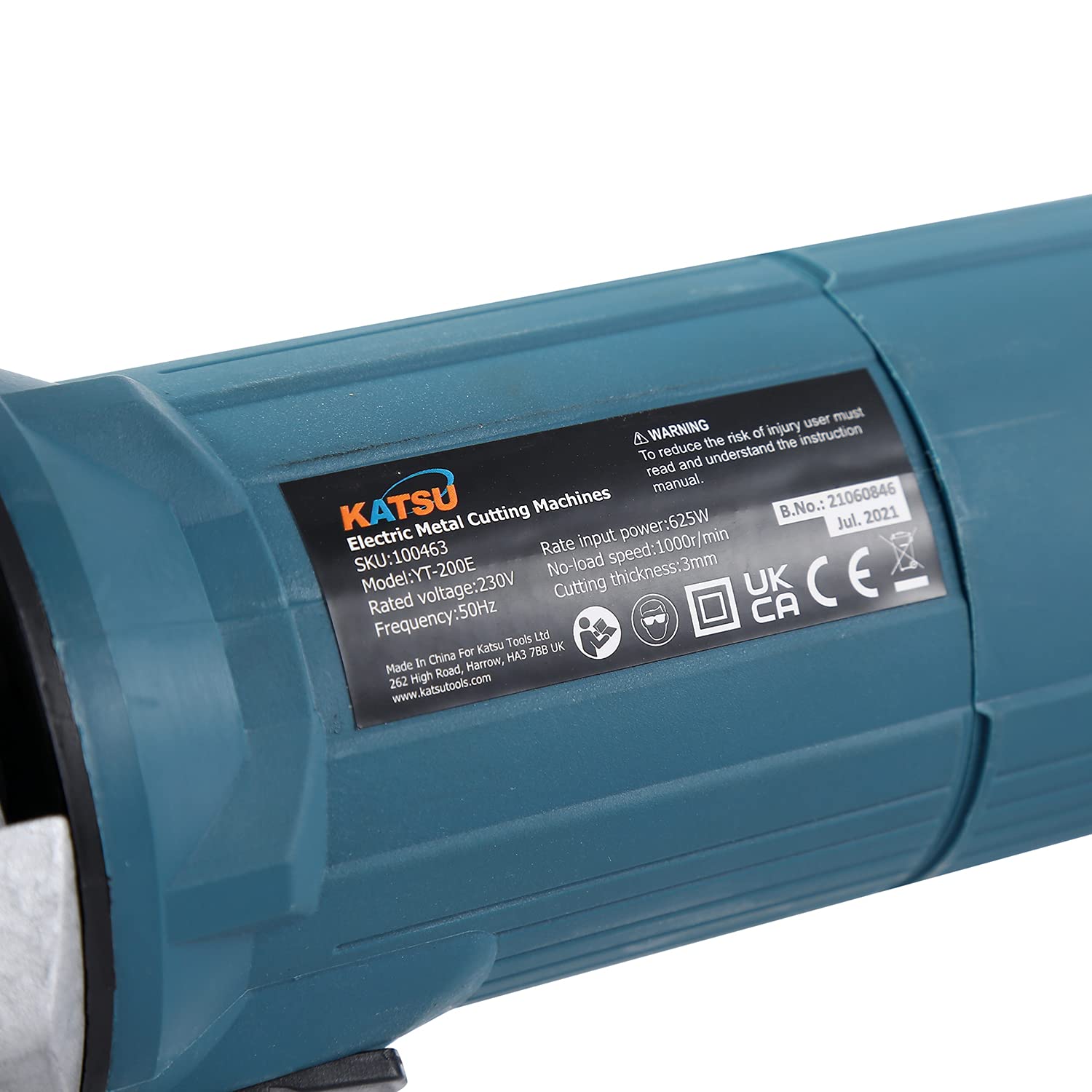 KATSU Grignoteuse Électrique 625W Cisaille pour Acier Inoxydable Aluminium Cuivre Tôle Métal 3mm