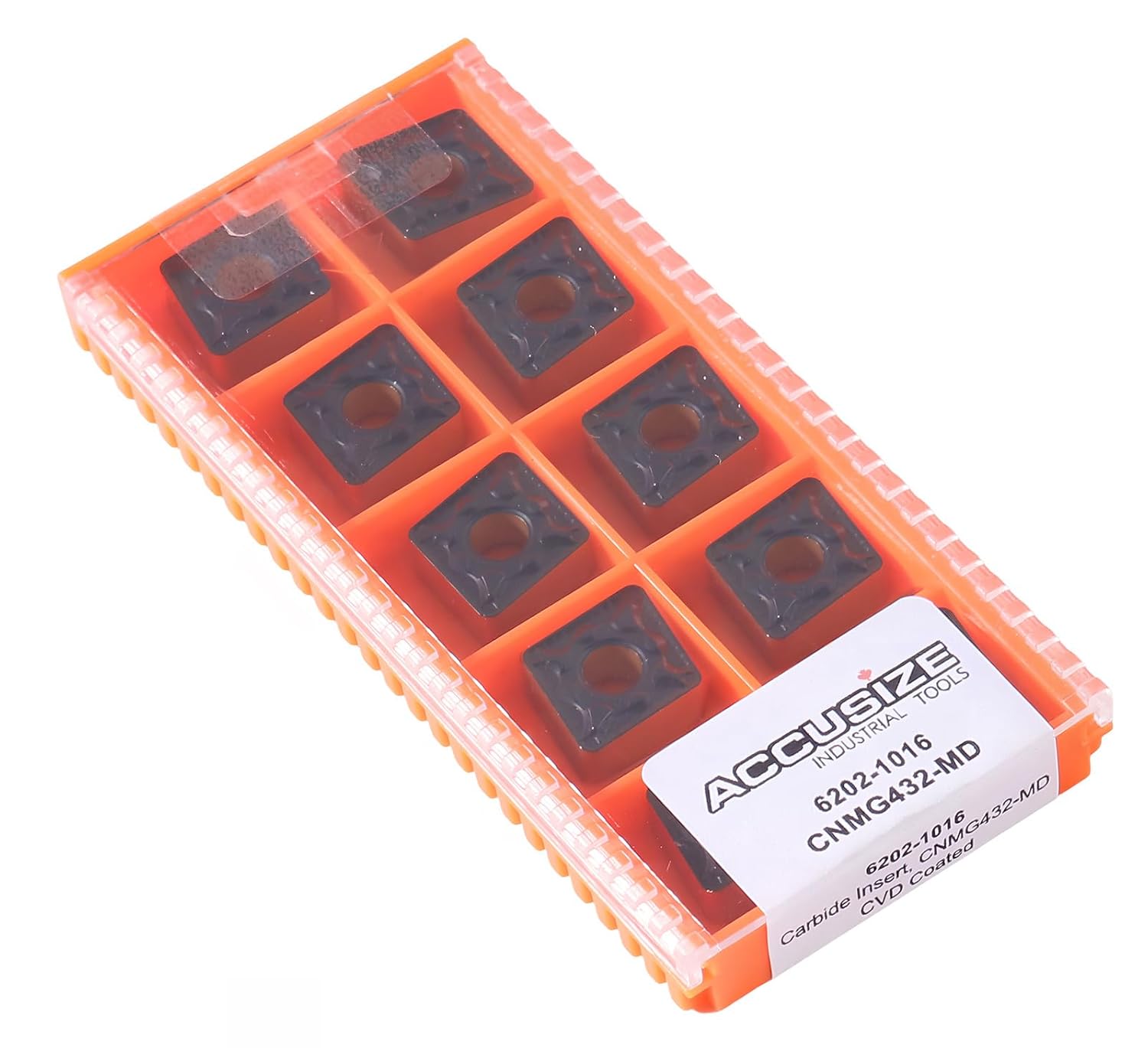 Accusize Industrial Tools Cnmg432 Cnmg120408 Carbide Inserts Cvd Coating, Black/Yellow, 2202-1016