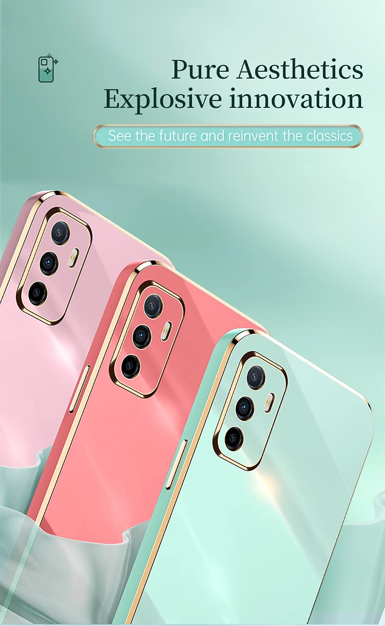 Cover Per OPPO A53 / A53s – WEIOU Custodia Morbida In TPU Con Bordo Dorato Placcato, Antiurto E Anti-graffio, Colore Viola - 2