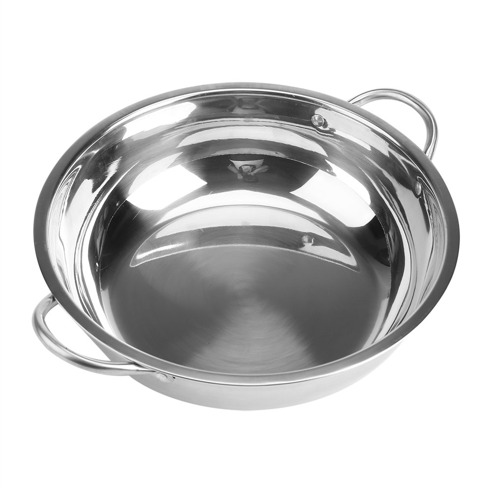 Appareil Fondue Chinoise Hot Pot En Acier Inoxydable Marmite À Fondue Convient Aux Cuisinières À Induction Cuisinières À Gaz Fours Électriques Utensiles Cuisine Sans Couvercle Autre Accessoire (30Cm)