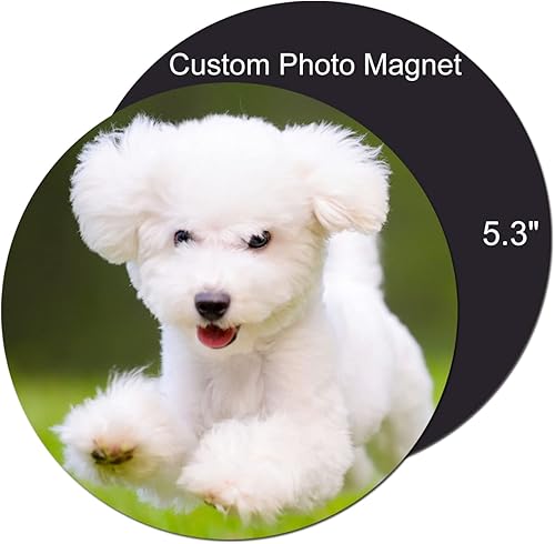 Imán de nevera con foto personalizada grande de 5.3 pulgadas, imanes para refrigerador de oficina y cocina, decoración de casillero escolar, forma disponible en Yaxa Peru