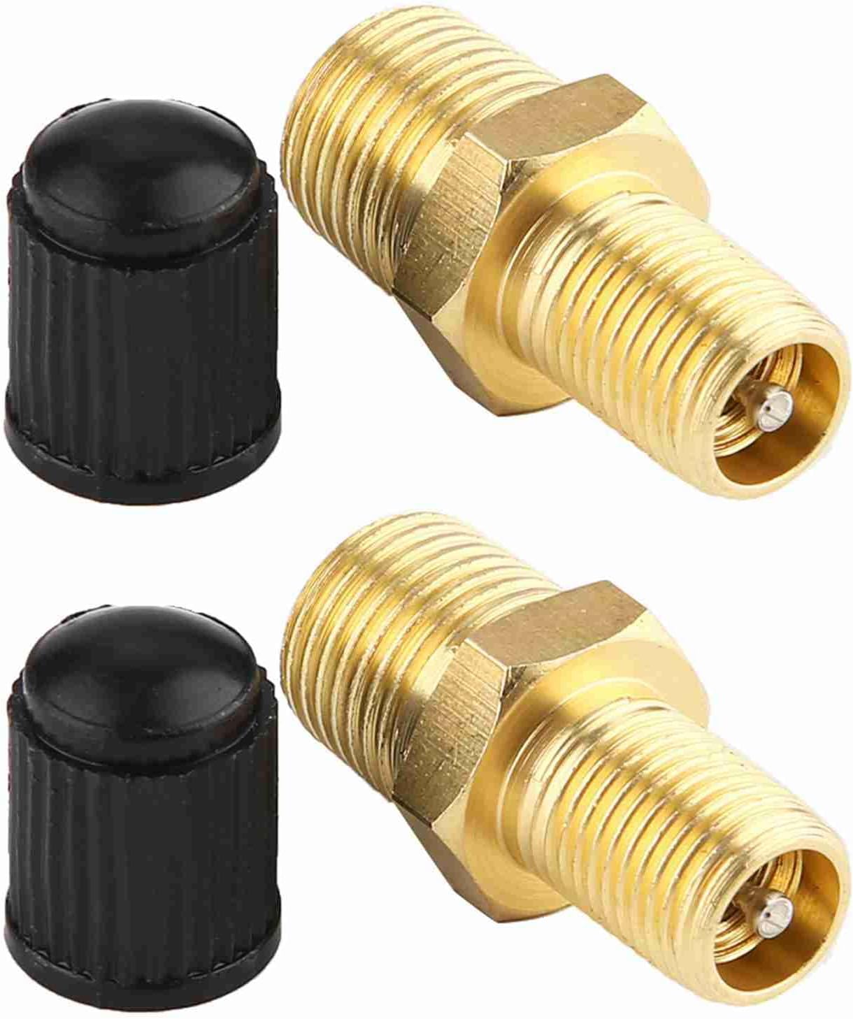 Air Valve, 2PCS 1/8 NPT MPT Brass Air Compressor Tank Fill Valve, Compressor Accessories for Air Compressor