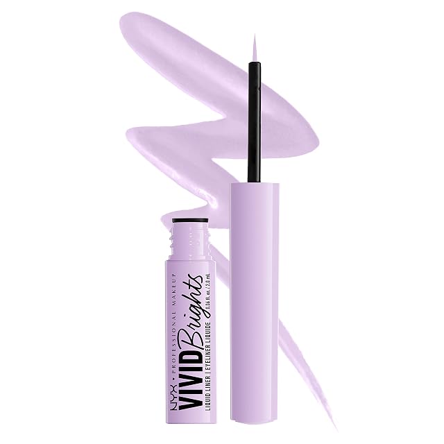 NYX PROFESSIONAL MAKEUP Vivid Brights Liquid Liner Smear-Resistant Eyeliner with Precise Tip - Lilac Pink