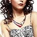 HONEYJOY Women Multiple Splice Alloy Resin Necklace