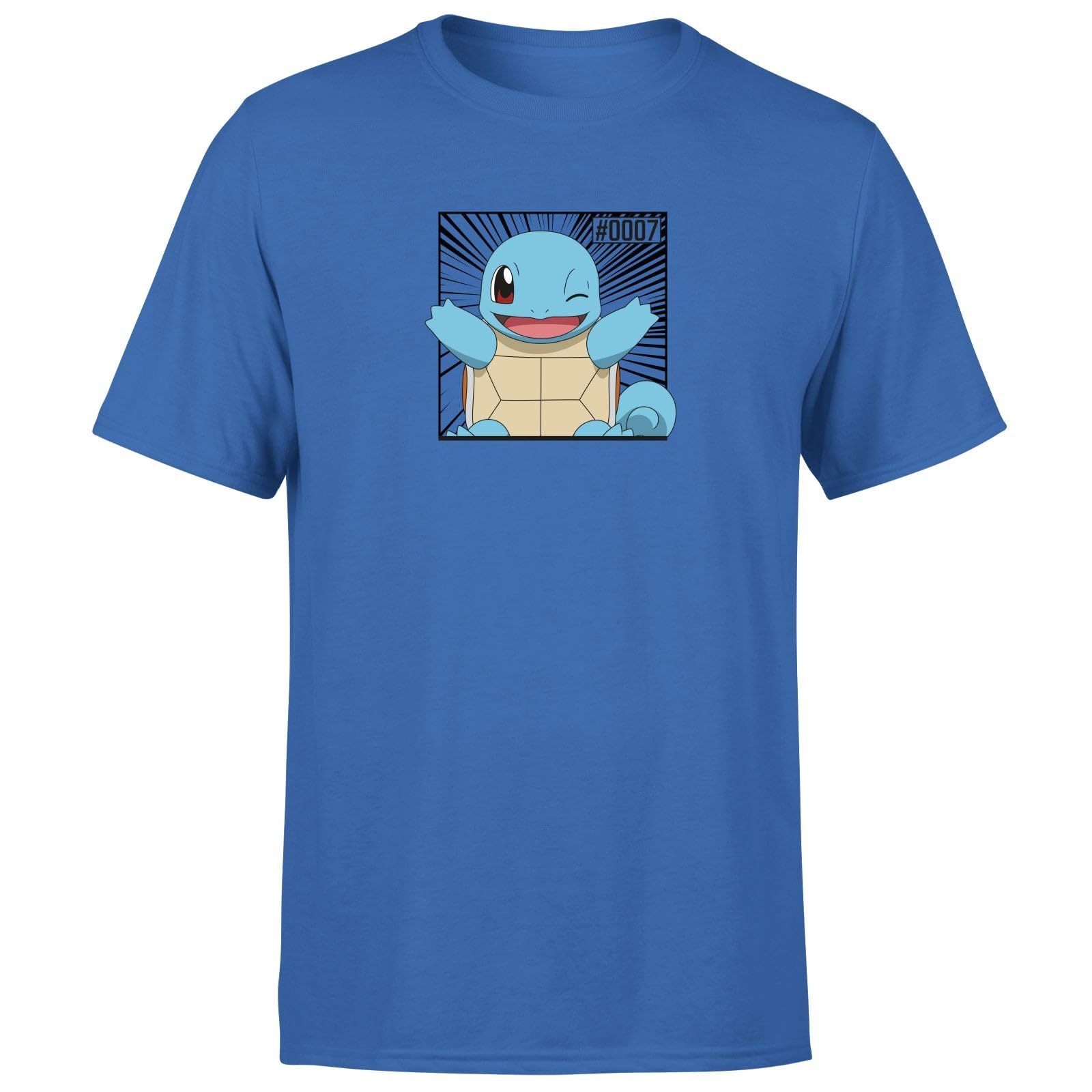 Zavvi Unisex Multi Pokémon Pokédex Squirtle #0007 Men's T-Shirt - Blue Xl