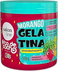 Salon line to de cachos creme desembaraçante gelatina de morango, 550g