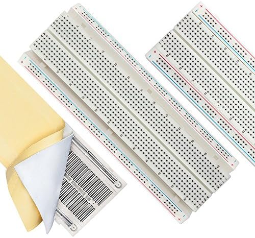 KEYESTUDIO MB-102 Breadboard 830 Point Solderless Prototype PCB Board Kit for Arduino Proto Shield Distribution Connecting Blocks (3pcs)