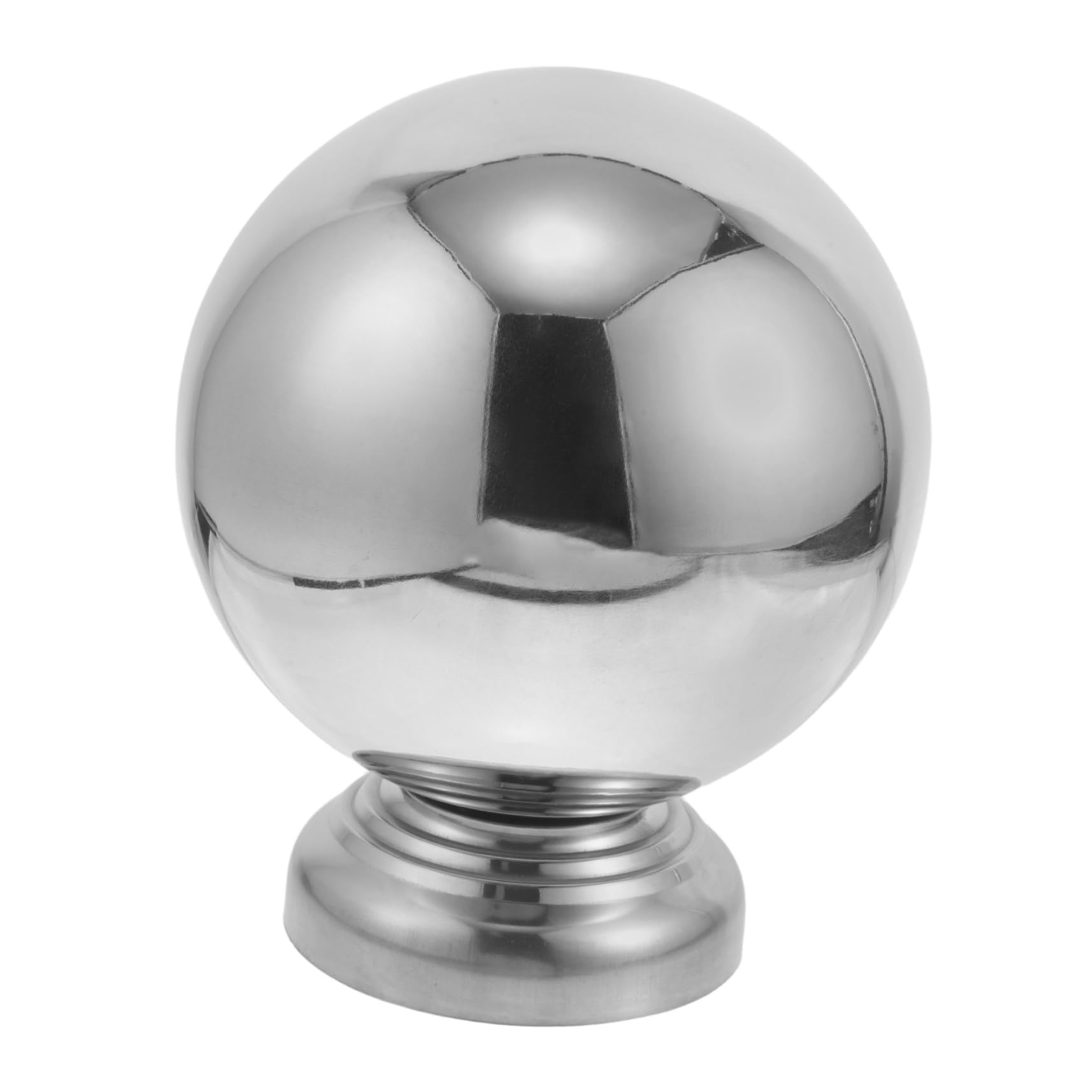 Happyyami Reflective Stainless Steel Gazing Sphere with Stand Polished Garden for Outdoor Decoration Hollow Mirror Sphere for Patios and Yards-image-2
