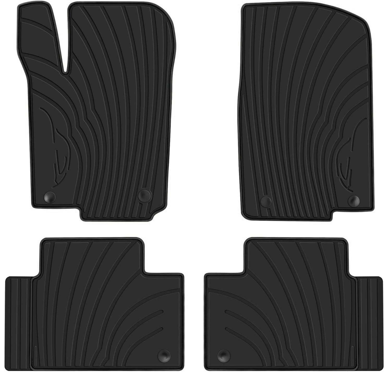 Car Floor Mats Fit for 2016-19 Mercedes-Benz GLE 350, 2017-19 Mercedes-Benz GLS 450, 2013-16 Mercedes-Benz GL350/GL450 Rubber Front & Rear Auto Floor Liners All Weather Heavy Duty Black Full Black 2016-2019 GLE Floor Mat
