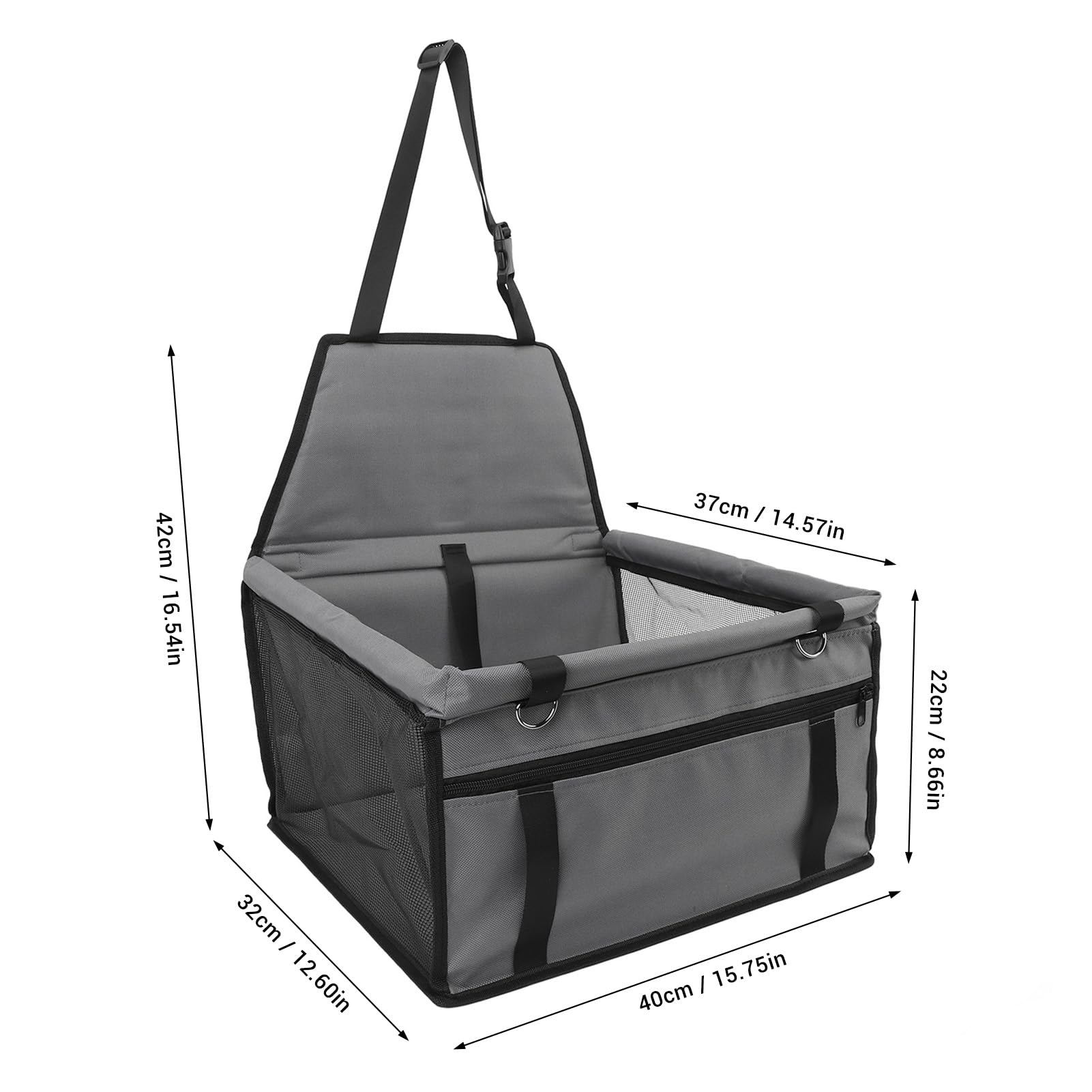 Siège Auto pour Chien pour Petits Chiens, siège Auto pour Animaux de Compagnie, lit de Voyage avec Ceinture réglable, revêtement imperméable, siège de sécurité antidérapant