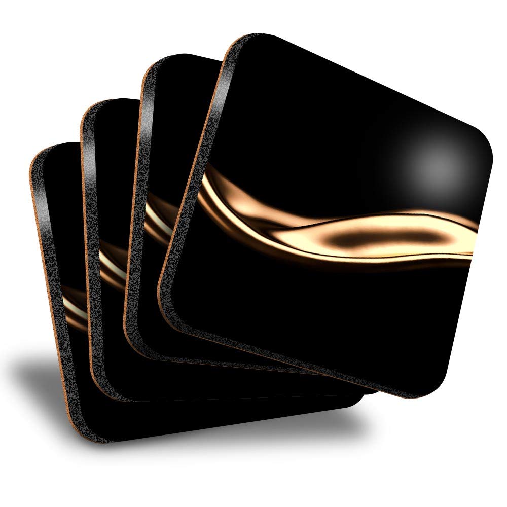 Destination Vinyl Ltd Great Coasters (Set di 4) Piazza – Astratto Art Deco effetto marmo Drink sottobicchieri lucidi protezione da tavolo per qualsiasi tipo di tavolo #21082