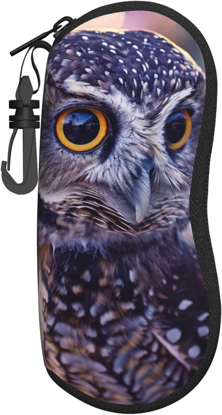 Inspirational Quotes Print Eyeglass Case for Women Men Portable Soft Sunglasses Case with Carabiner