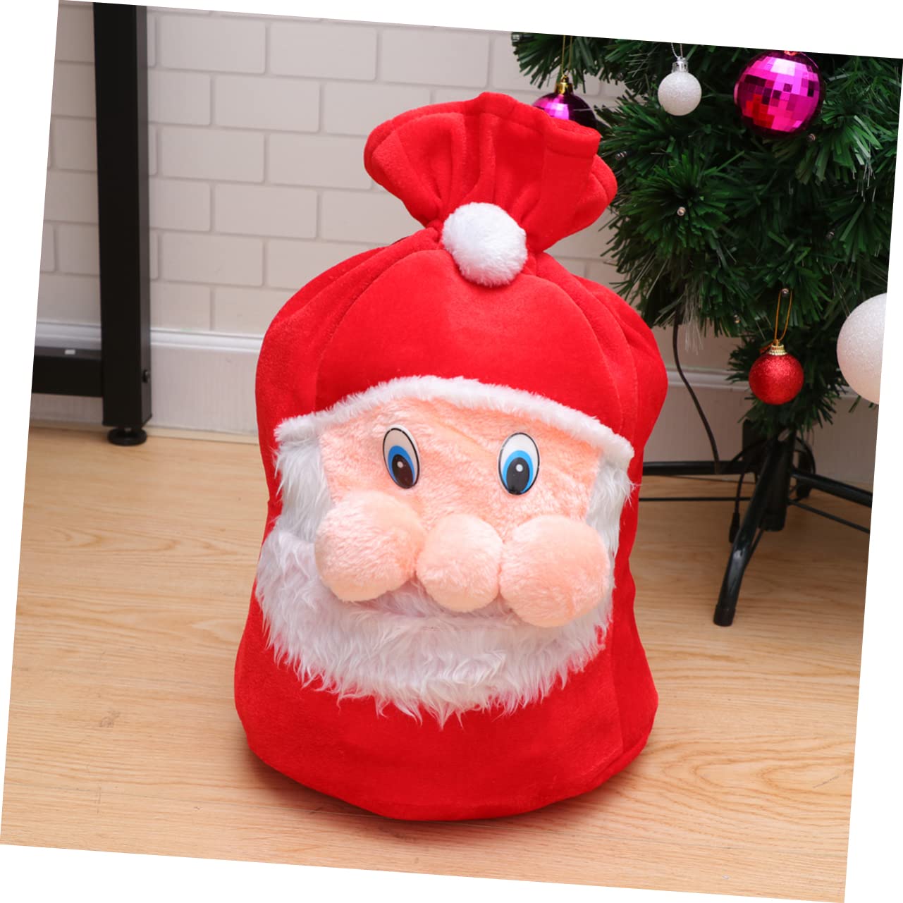 Didiseaon 3piezas Bolsa De De Santa Claus De Peluche Para Navidad Saco Cuerda Para Dulces y Decoración Festiva Para Adultos