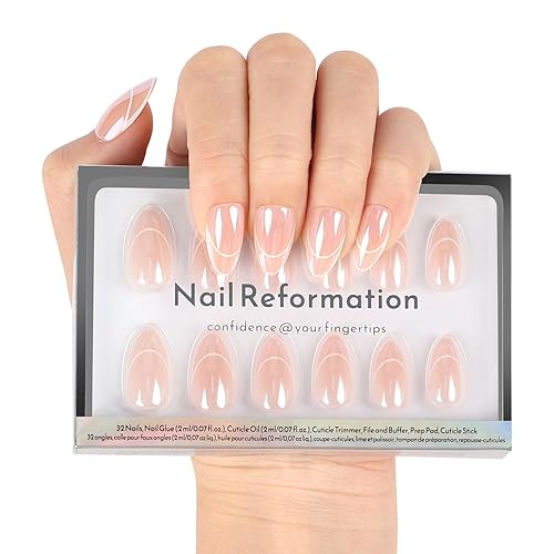Nail Reformation Press On Nails, Minimalist | Short Almond Fake