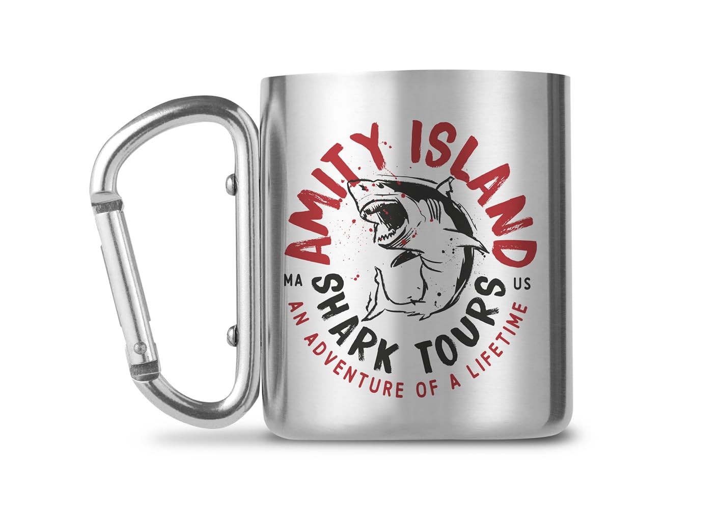 GB eye Jaws Shark Tours Carabiner Mug