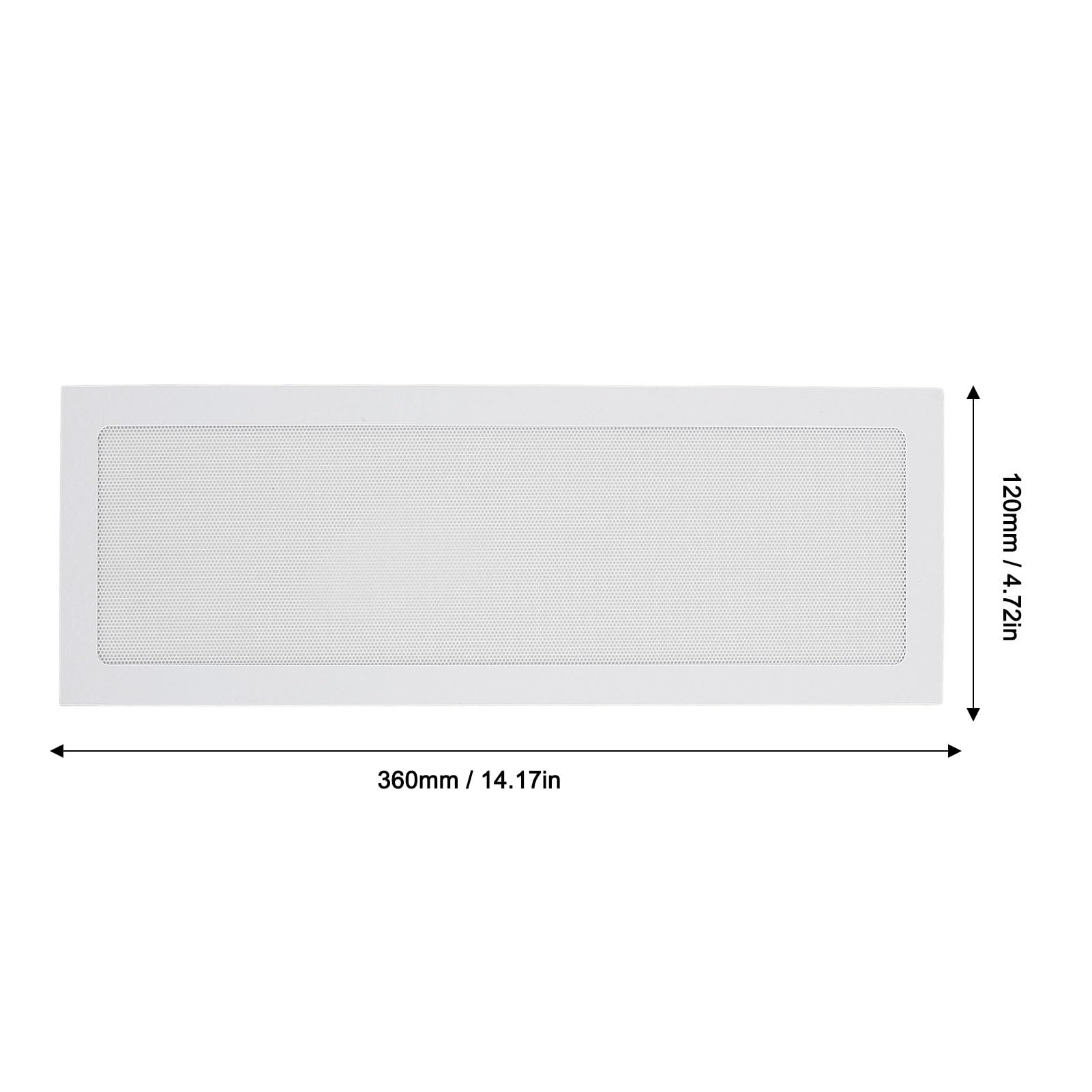 120 x 360mm PC Case Dust Mesh Filter, 2Pcs Magnetic Frame PC Fan Dust Filter, Fine Mesh Computer Fan Filter Grills, Computer Cooler Fan Dust Filter for Computer PC Case (White)