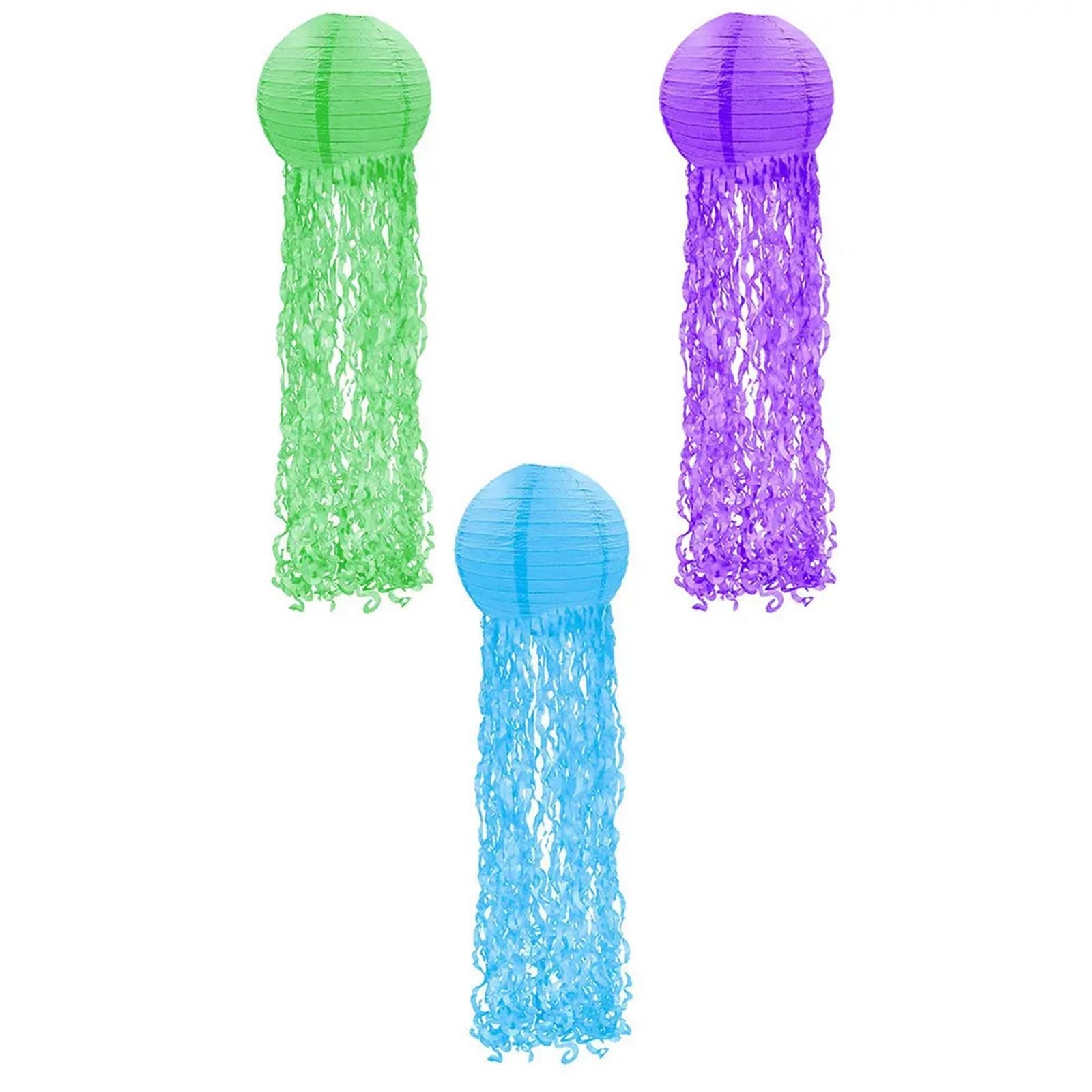 6Pcs Paper Jellyfish Lanterns for Lighting