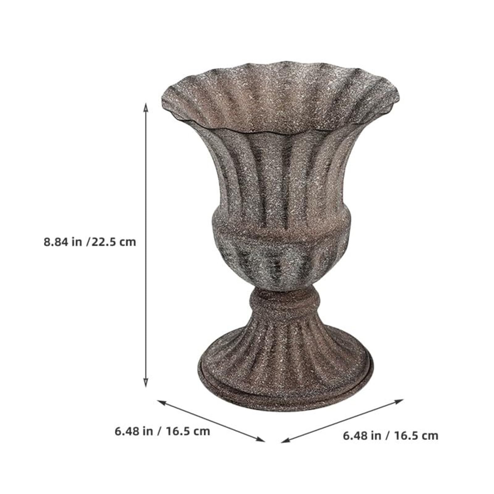 Grazioso Vaso in metallo stile rustico Centrotavola for matrimonio a tromba Decorazione da tavolo Decorazioni per mensole(Golden)