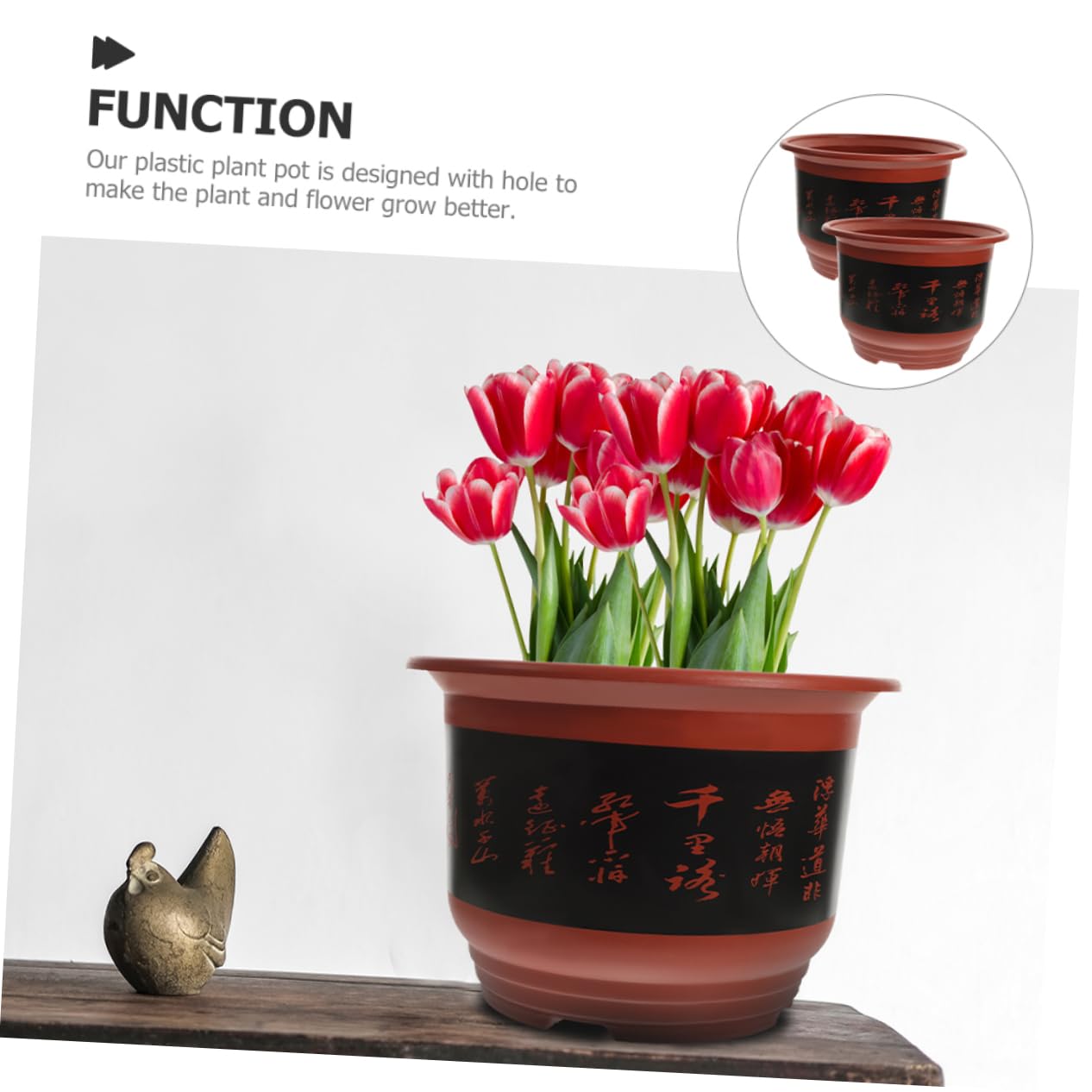 2pièces Pots De Fleurs Plastique pour Orchidées Contenants De Jardin Modernes avec Drainage Optimal pour Décoration Intérieure Et Extérieure
