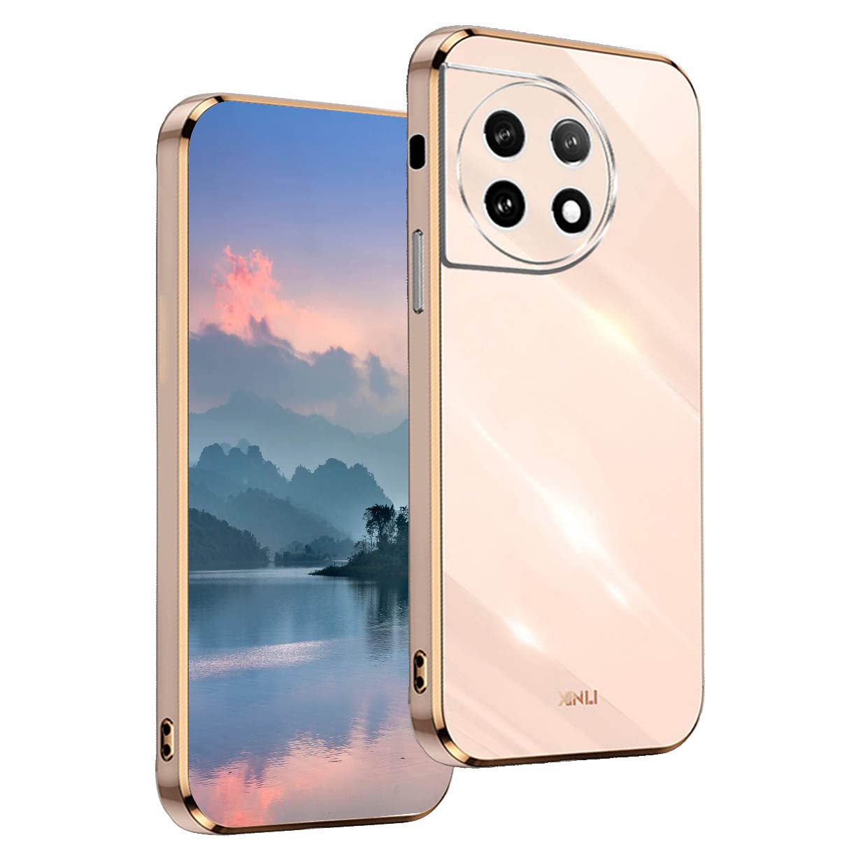 UPLAI Cover per OnePlus 11 5G, Design Galvanico alla Moda Custodia Ultra Sottile Antiurto Anti-Graffio, Colorato Lussuoso Morbido TPU Silicone Caso.( Rosa