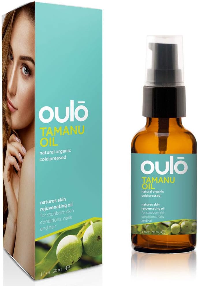 Oulo Tamanu Oil - Pure Cold Pressed - Best Treatment for Psoriasis, Eczema, Acne Scar, Sunburn, Rosacea - for Dry, Scaly Irritated Skin and More