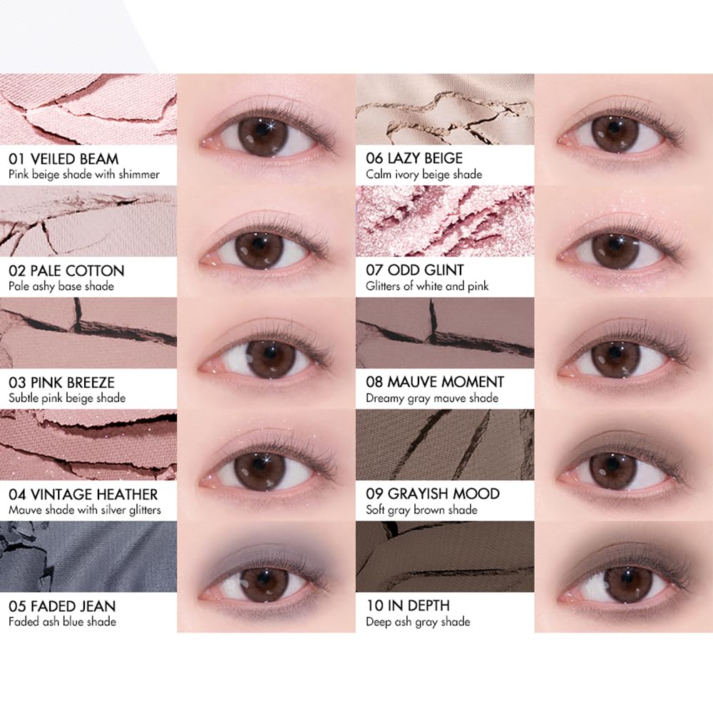 rom&nd Better Than Paletteㅣ10 Blendable ShadesㅣLong Lasting and Neutral Eyeshadow PaletteㅣHigh Pigmented Smooth, Matte - Image 2