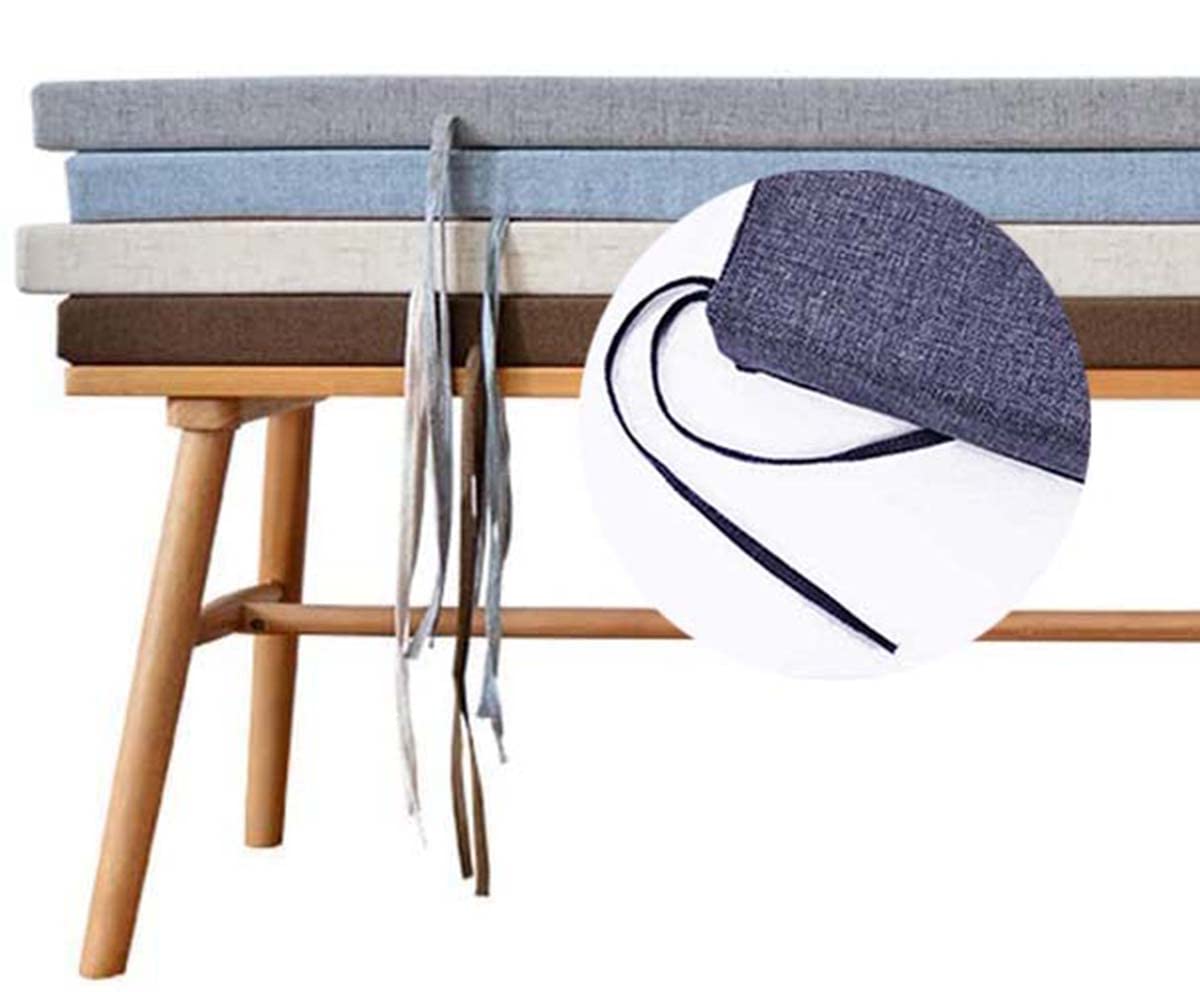 Coperture per panca da esterno, 120 x 30 cm, cuscino ispessito con rimbalzo, traspirante, per cucina, sala da pranzo, giardino, patio, altalena, pavimento, seduta comoda.