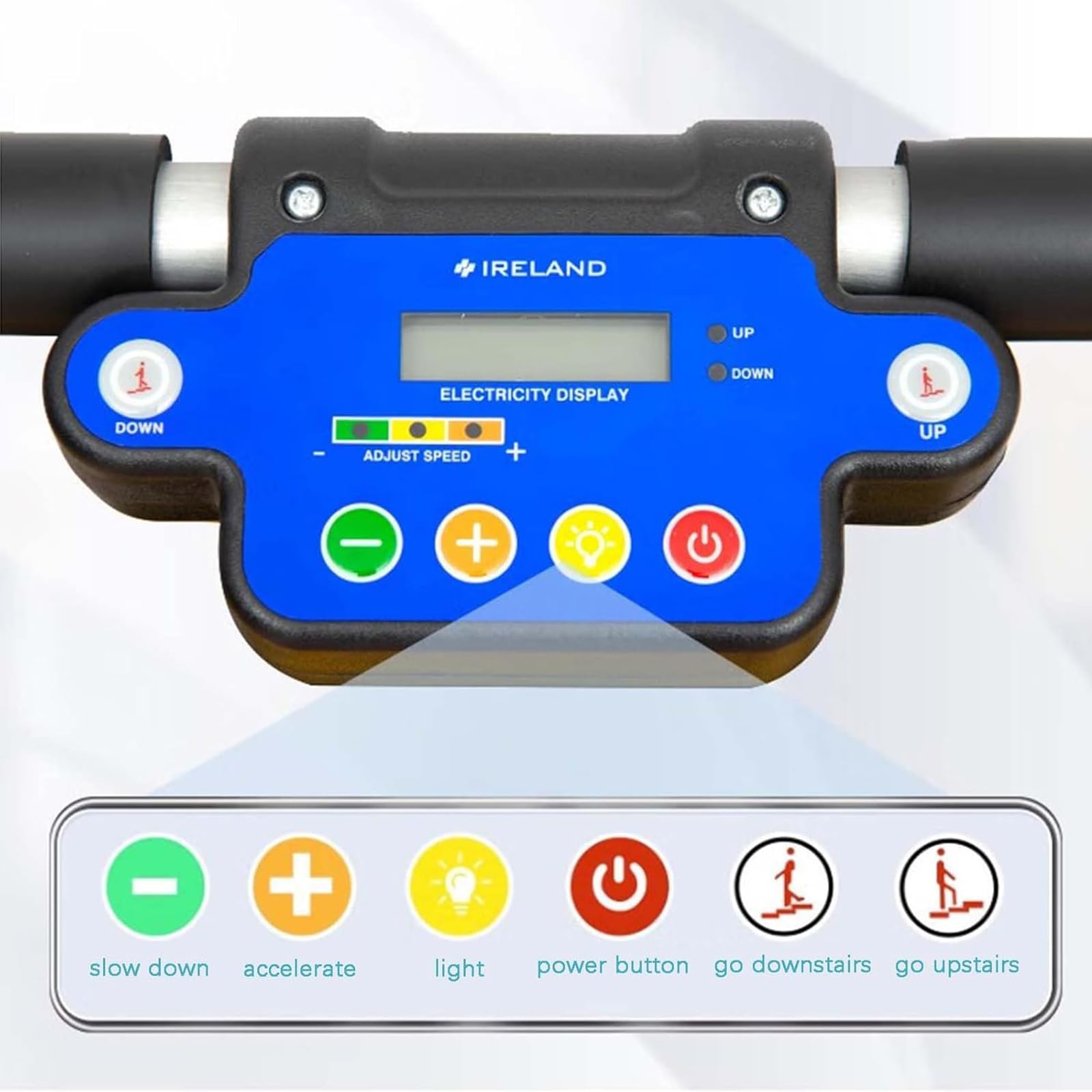 Montascale Elettrici Sedia A Rotelle Elettrica Portatile per Anziani Sedia A Rotelle Saliscale Assistenza alla Deambulazione per Anziani Disabili può Salire E Scendere Le Scale