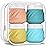 Gemice Silicone Cream Jars, TSA Approved Containers for Toiletries With Toiletry Bag, Wide Mouth Leak-proof Accessories With Lid for Cosmetic Cream (4 Pack)